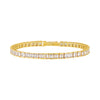 3MM Square Tennis Bracelet with Micro Pave Clasp