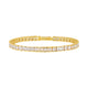 3MM Square Tennis Bracelet with Micro Pave Clasp