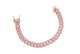 8MM Pink CZ Cuban Chain Bracelet